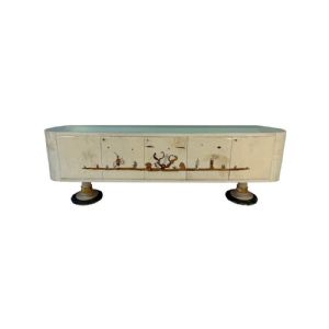 Italienisches Art-Deco-Sideboard mit Intarsien, zugeschrieben Vittorio Dassi und Anzani, 1950er Jahre